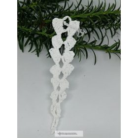 Horgolt karácsonyi dísz: jégcsap