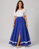 Riding skirt - blue patterned