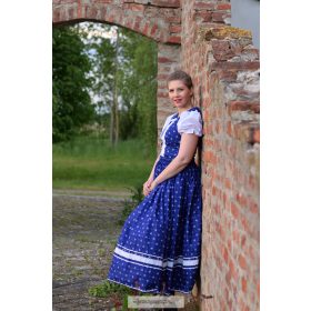 Lovagló szoknya-kék mintás