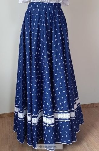 Riding skirt - blue patterned
