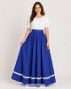 Riding skirt - blue patterned