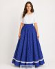 Riding skirt - blue patterned