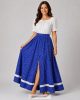 Riding skirt - blue patterned