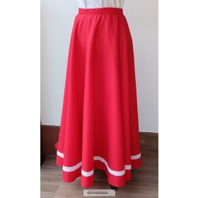 Lovagló szoknya- csipkés piros