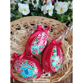 Húsvéti festett tojás-piros