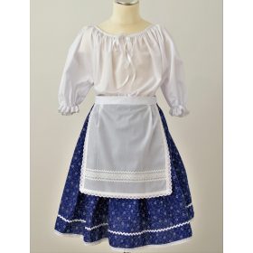 Kislány ruha együttes, kék szoknyával