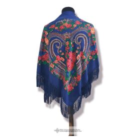 Néptáncos kendő, kék