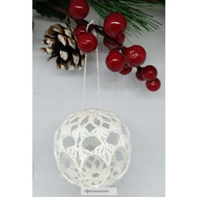 Horgolt karácsonyi dísz: gömb