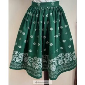 Néptáncos szoknya-bordűrös-zöld