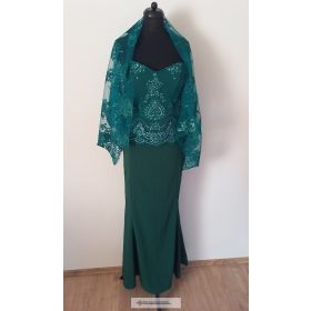 Alkalmi ruha-zöld csipkés