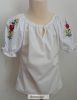 Girl's blouse with embroidered sleeves