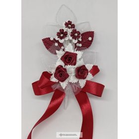 Esküvői kitűző- bordó