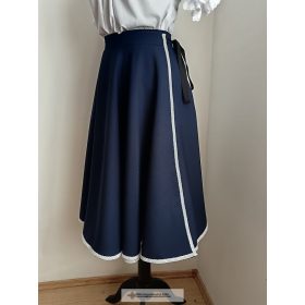 Körloknis lapszoknya- sötétkék, csipkés