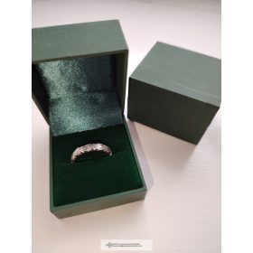 Gyűrű doboz zöld, bőr