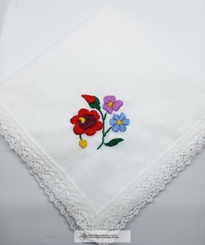 Embroidered handkerchief, kalocsa